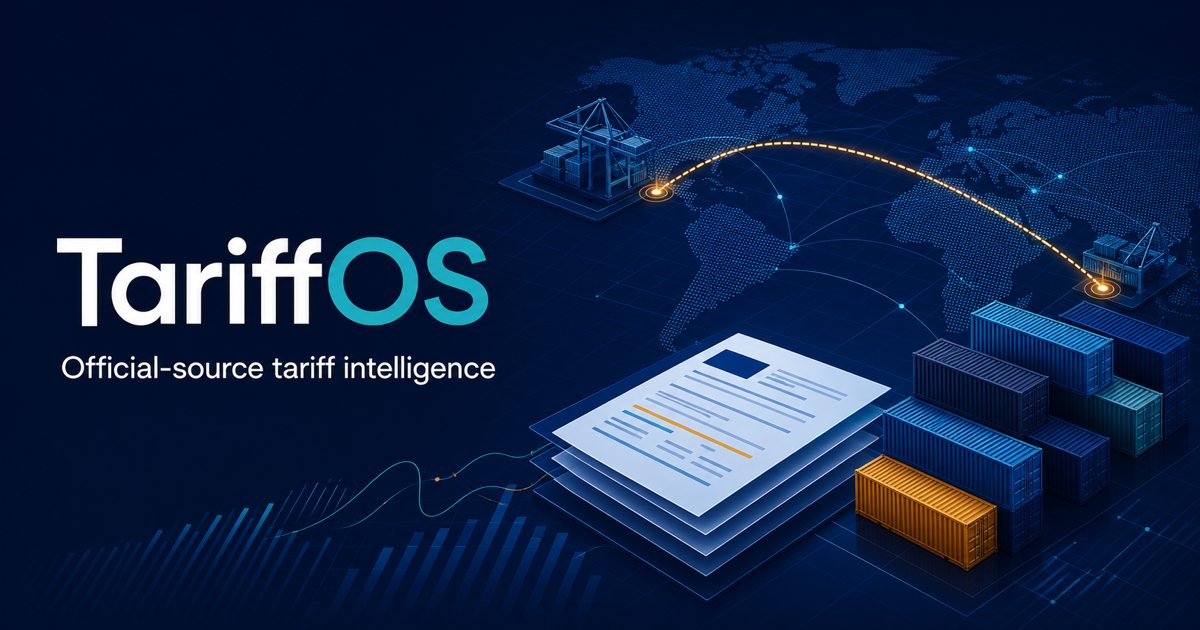 TariffOS | Source-Linked US Tariff Research Tools